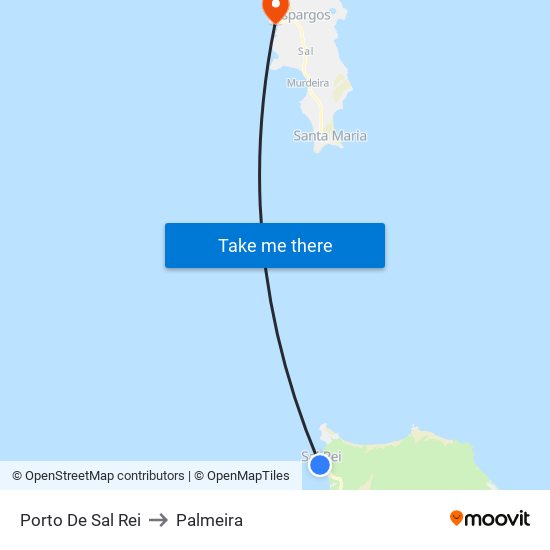 Porto De Sal Rei to Palmeira map
