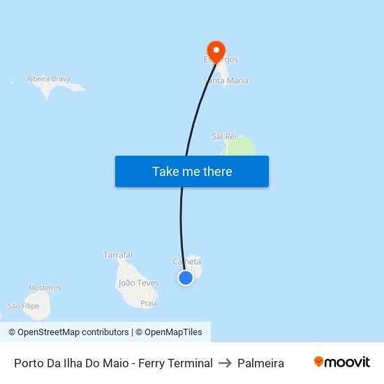 Porto Da Ilha Do Maio - Ferry Terminal to Palmeira map