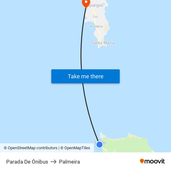 Parada De Ónibus to Palmeira map