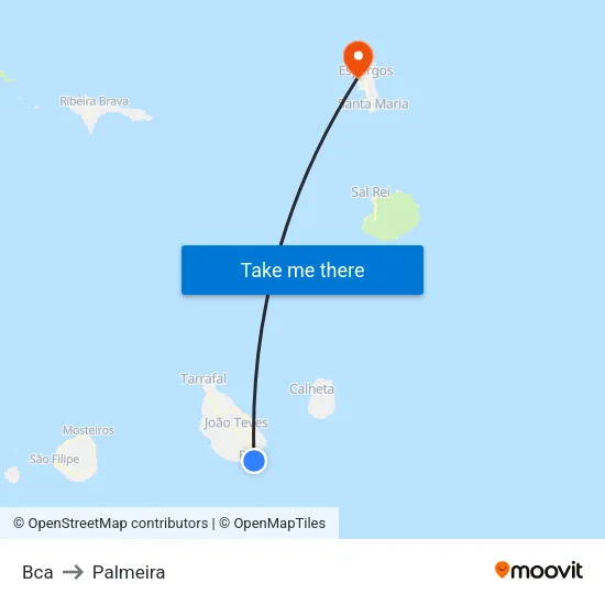 Bca to Palmeira map