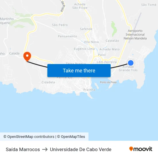Saída Marrocos to Universidade De Cabo Verde map