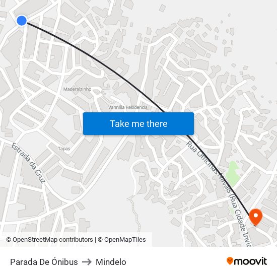 Parada De Ónibus to Mindelo map