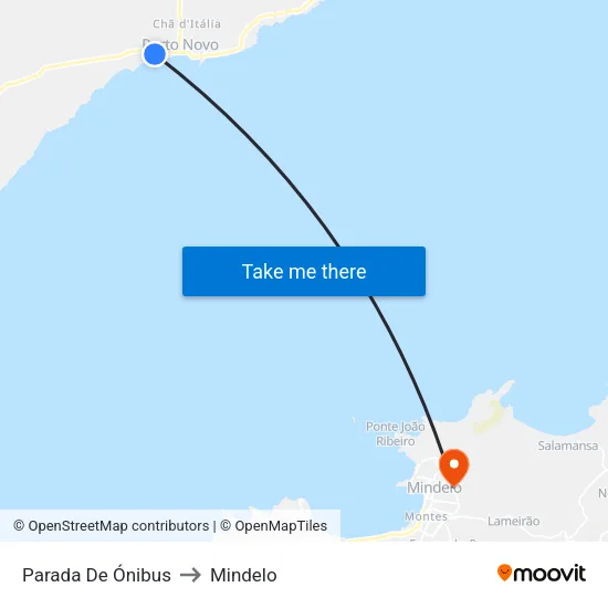 Parada De Ónibus to Mindelo map