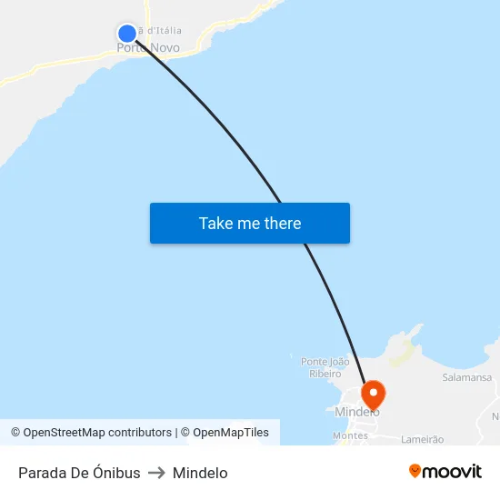 Parada De Ónibus to Mindelo map
