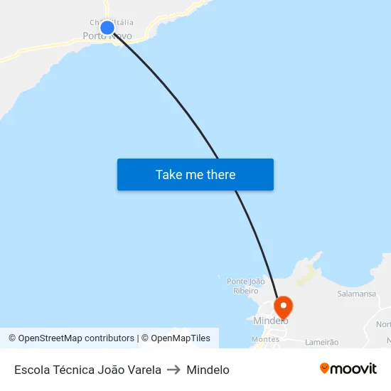 Escola Técnica João Varela to Mindelo map