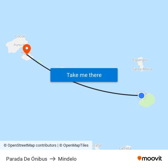 Parada De Ónibus to Mindelo map