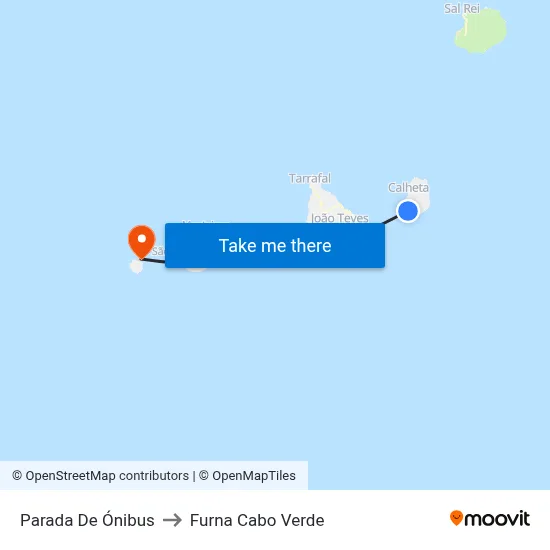Parada De Ónibus to Furna Cabo Verde map