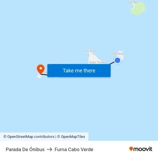 Parada De Ónibus to Furna Cabo Verde map