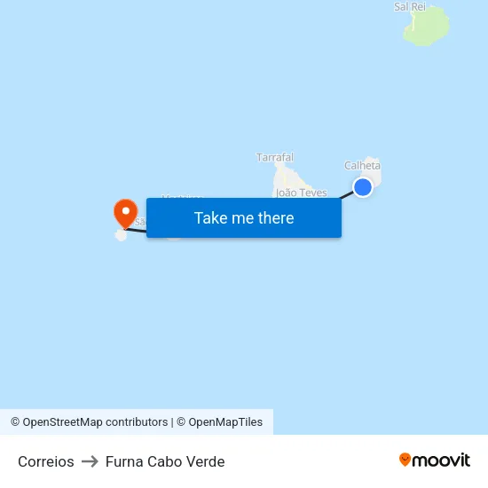Correios to Furna Cabo Verde map