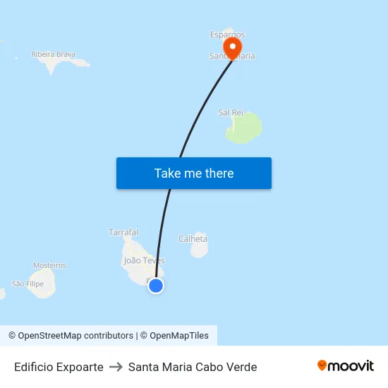 Edificio Expoarte to Santa Maria Cabo Verde map