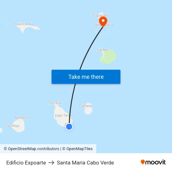 Edificio Expoarte to Santa Maria Cabo Verde map