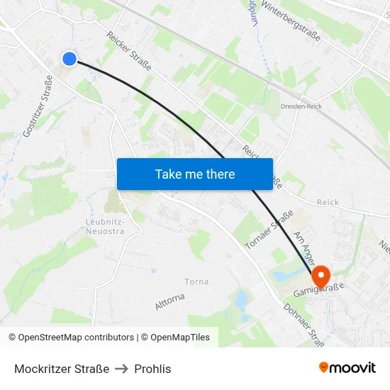 Mockritzer Straße to Prohlis map