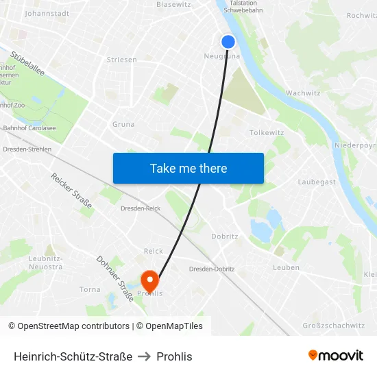 Heinrich-Schütz-Straße to Prohlis map