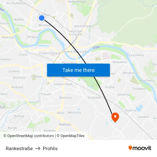 Rankestraße to Prohlis map