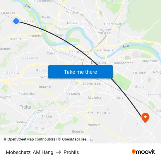 Mobschatz, AM Hang to Prohlis map