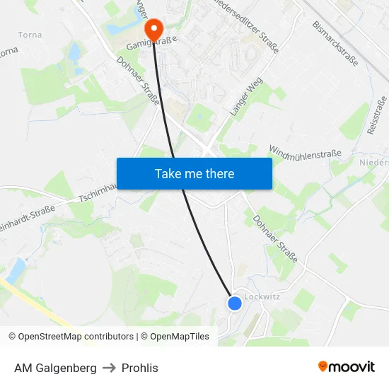 AM Galgenberg to Prohlis map