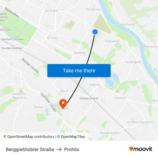 Berggießhübler Straße to Prohlis map
