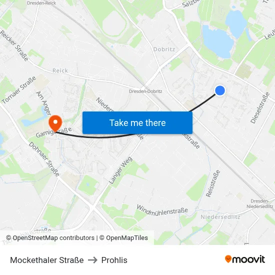 Mockethaler Straße to Prohlis map