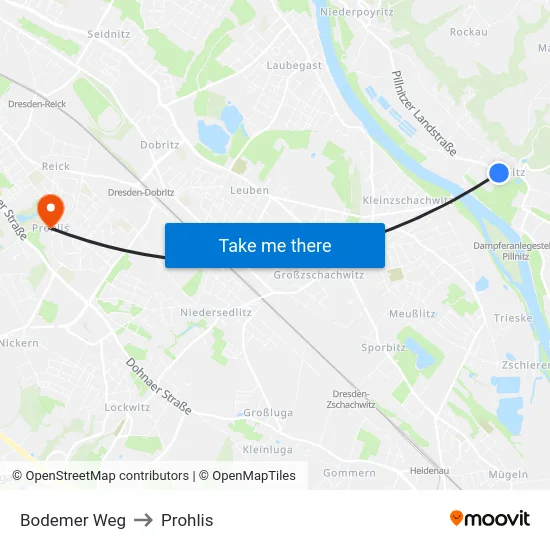 Bodemer Weg to Prohlis map