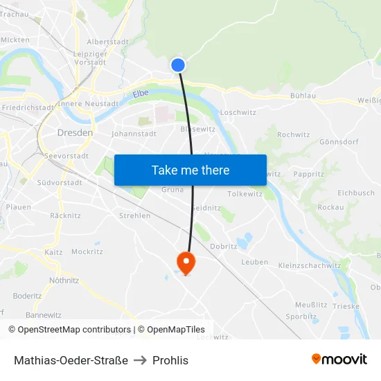 Mathias-Oeder-Straße to Prohlis map