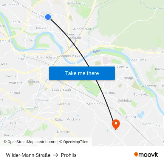 Wilder-Mann-Straße to Prohlis map