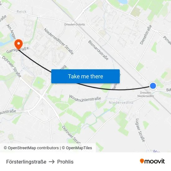 Försterlingstraße to Prohlis map
