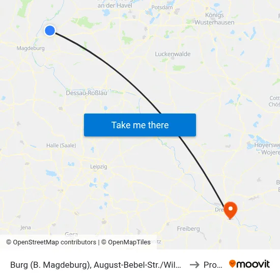 Burg (B. Magdeburg), August-Bebel-Str./Wilhelm-Külz-Str. to Prohlis map