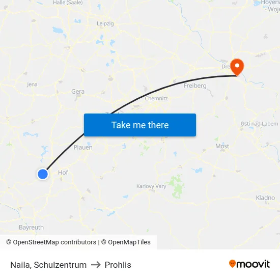 Naila, Schulzentrum to Prohlis map