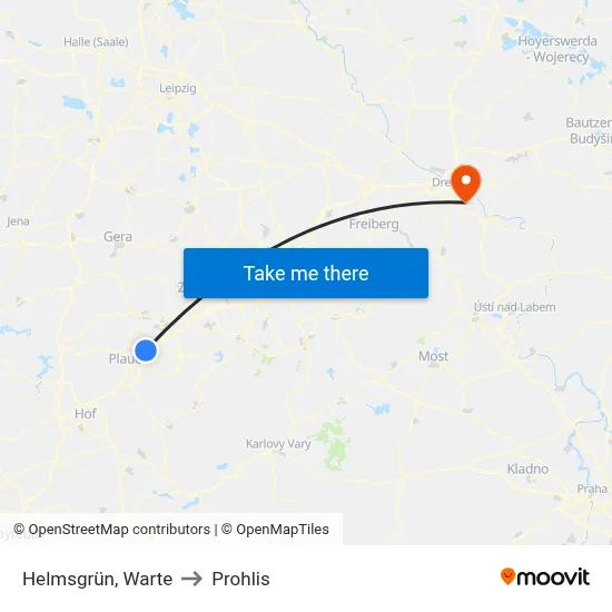 Helmsgrün, Warte to Prohlis map