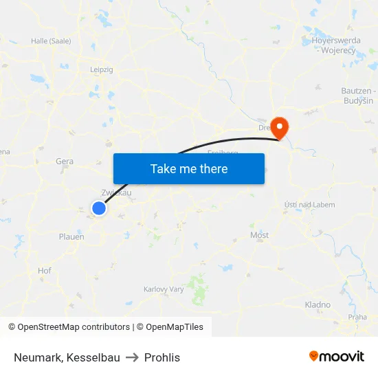 Neumark, Kesselbau to Prohlis map