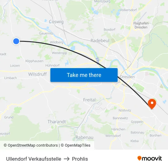 Ullendorf Verkaufsstelle to Prohlis map