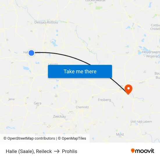 Halle (Saale), Reileck to Prohlis map