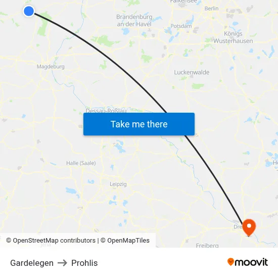 Gardelegen to Prohlis map