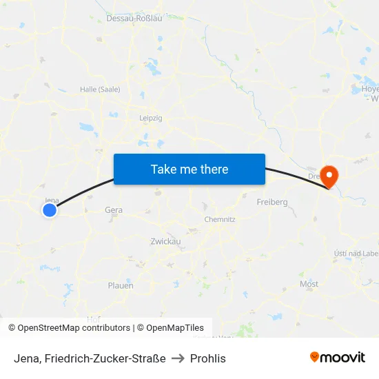Jena, Friedrich-Zucker-Straße to Prohlis map