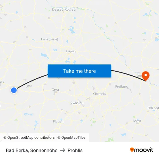 Bad Berka, Sonnenhöhe to Prohlis map