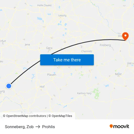 Sonneberg, Zob to Prohlis map
