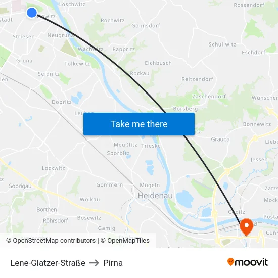 Lene-Glatzer-Straße to Pirna map