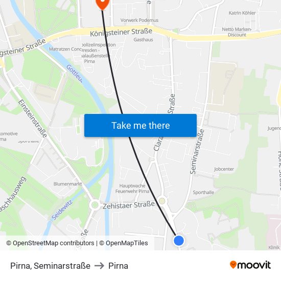 Pirna, Seminarstraße to Pirna map