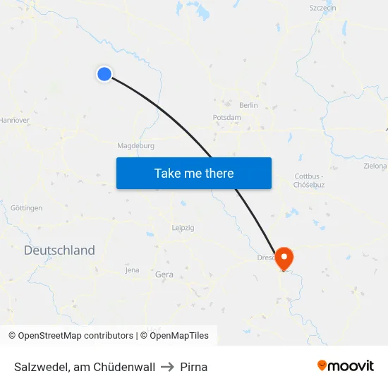 Salzwedel, am Chüdenwall to Pirna map