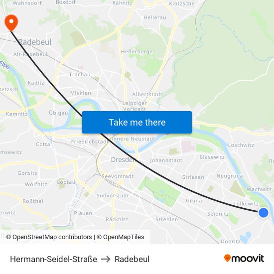 Hermann-Seidel-Straße to Radebeul map