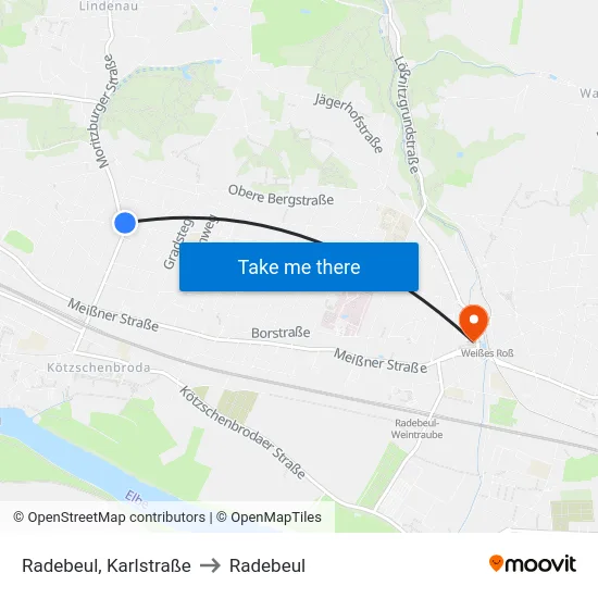 Radebeul, Karlstraße to Radebeul map