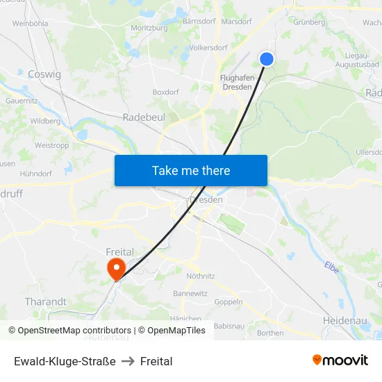 Ewald-Kluge-Straße to Freital map