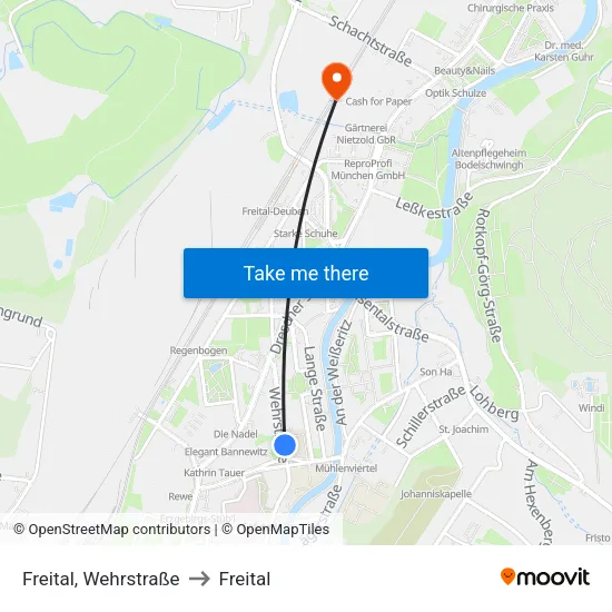 Freital, Wehrstraße to Freital map