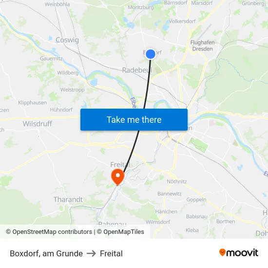 Boxdorf, am Grunde to Freital map