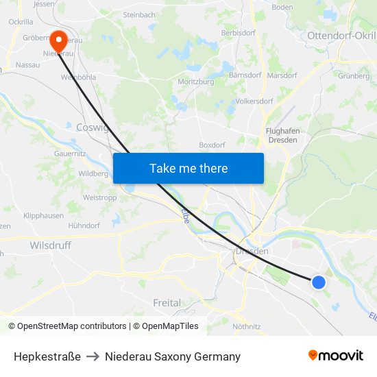 Hepkestraße to Niederau Saxony Germany map