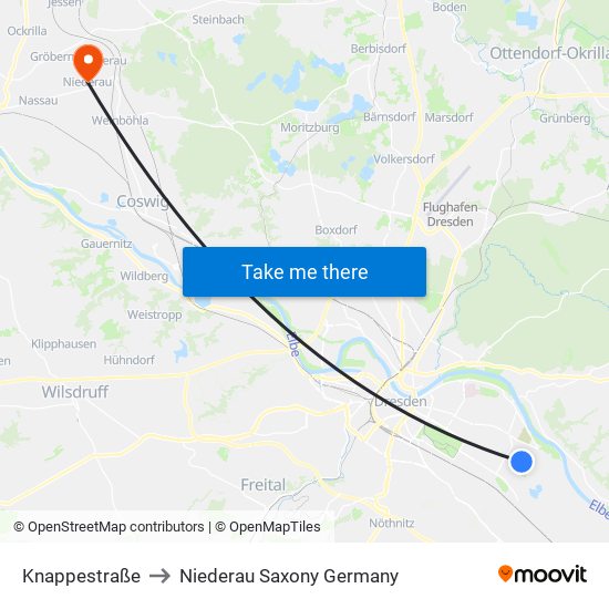 Knappestraße to Niederau Saxony Germany map