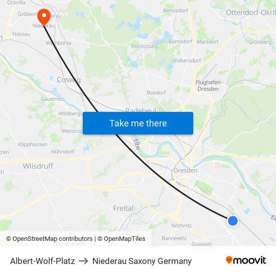 Albert-Wolf-Platz to Niederau Saxony Germany map