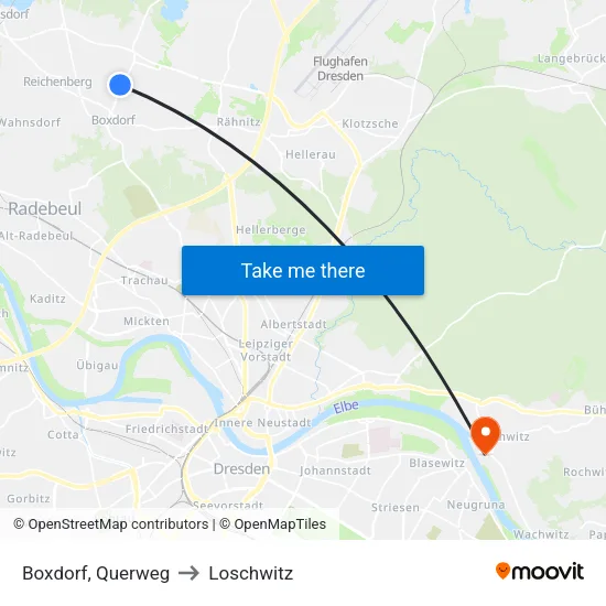 Boxdorf, Querweg to Loschwitz map