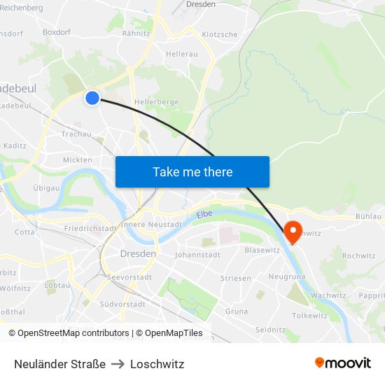Neuländer Straße to Loschwitz map