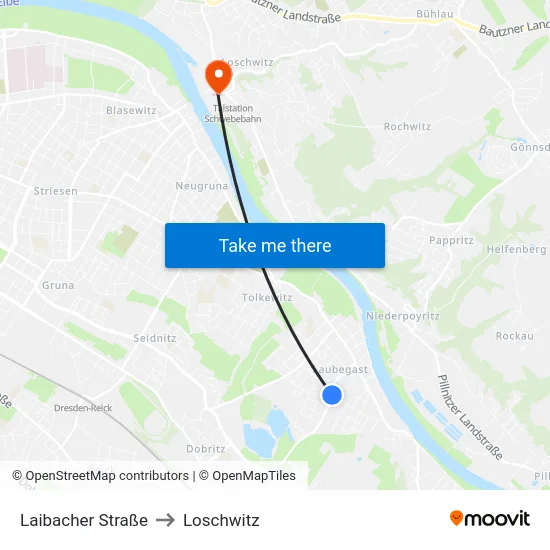 Laibacher Straße to Loschwitz map